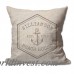 4 Wooden Shoes Personalized Nautical Anchor Beach House Textured Linen Throw Pillow FWDS1630
